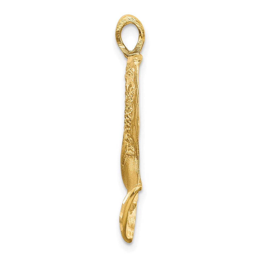 Alternate view of the 14k Yellow Gold Filigree Egyptian Nefertiti Pendant by The Black Bow Jewelry Co.