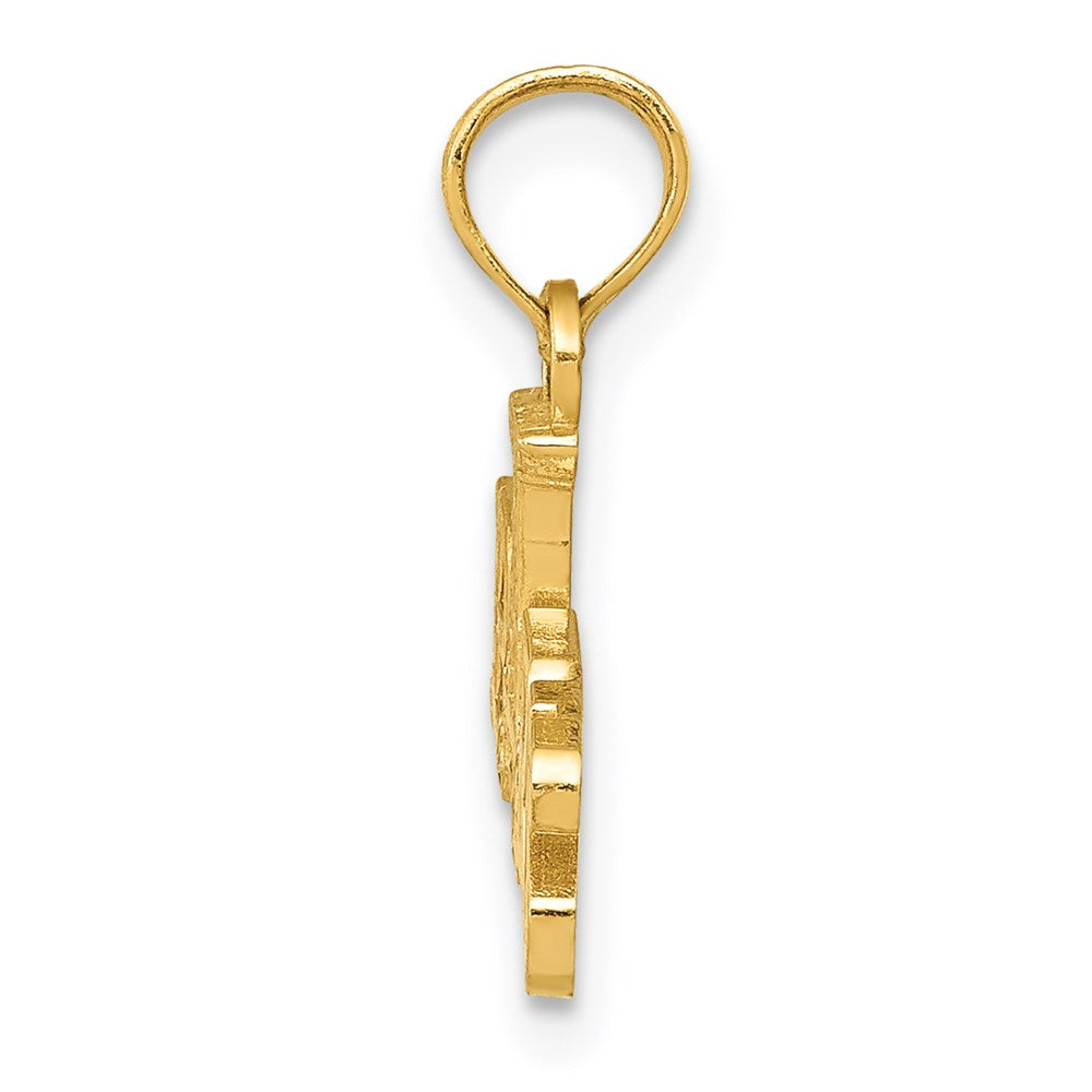Alternate view of the 14k Yellow Gold Paris Eiffel Tower Pendant by The Black Bow Jewelry Co.