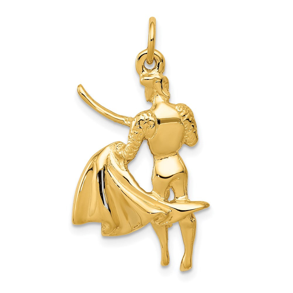 14k Yellow Gold Matador Charm, Item P9970 by The Black Bow Jewelry Co.
