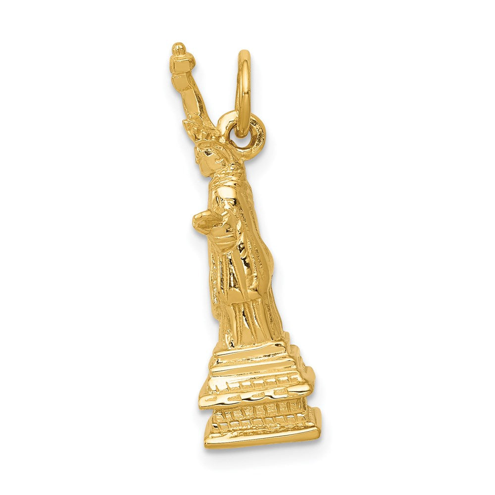 14k Yellow Gold 3D Statue of Liberty Charm, Item P9993 by The Black Bow Jewelry Co.