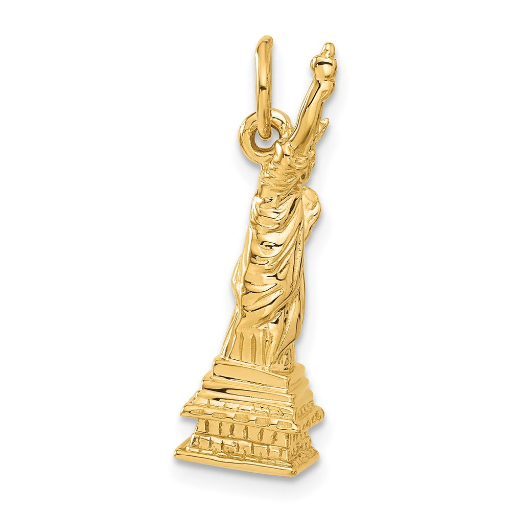 Alternate view of the 14k Yellow Gold 3D Statue of Liberty Charm by The Black Bow Jewelry Co.