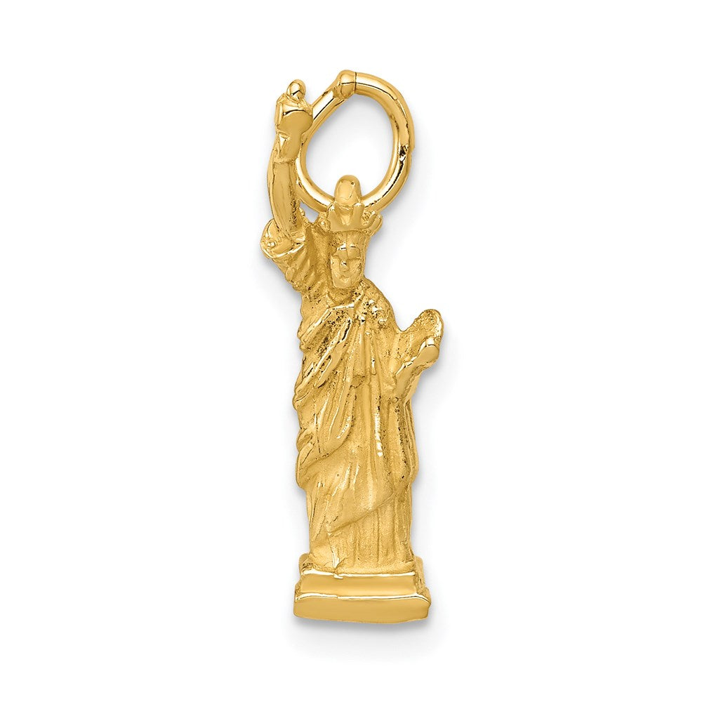 14k Yellow Gold Statue of Liberty 3D Charm, Item P9994 by The Black Bow Jewelry Co.