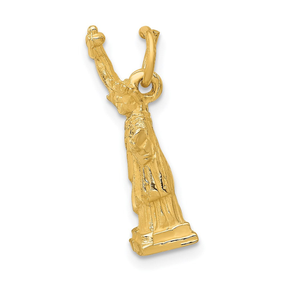 Alternate view of the 14k Yellow Gold Statue of Liberty 3D Charm by The Black Bow Jewelry Co.