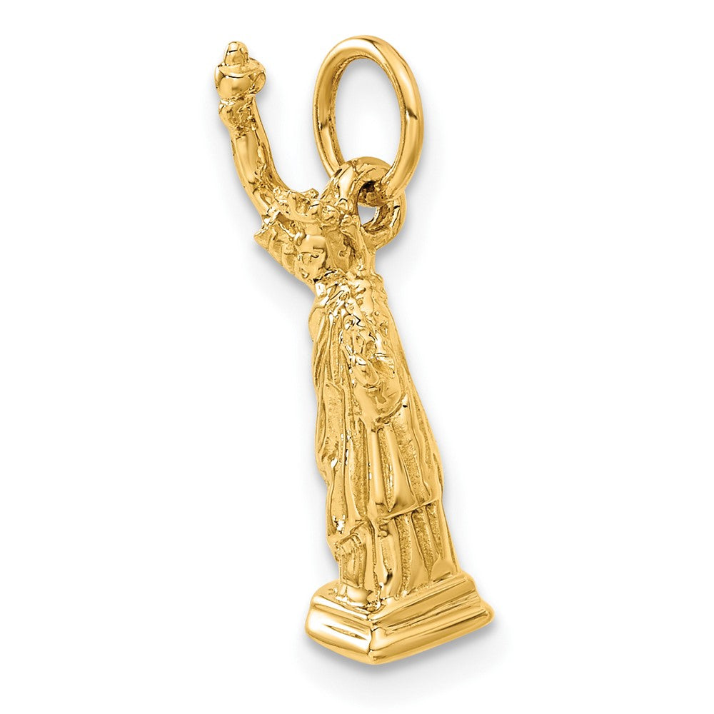 Alternate view of the 14k Yellow Gold Statue of Liberty 3D Charm by The Black Bow Jewelry Co.