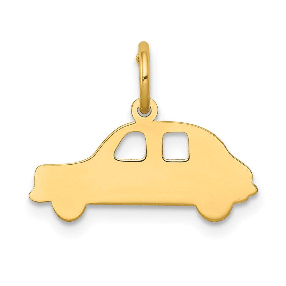 14k Yellow Gold Flat Compact Car Charm, Item P9998 by The Black Bow Jewelry Co.