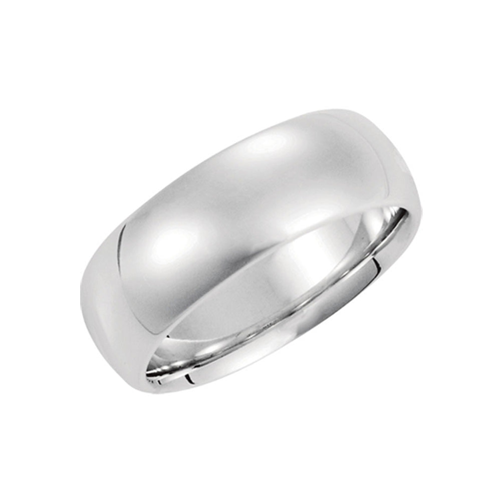 8mm Continuum Sterling Silver Domed Comfort Fit Wedding Band, Item R10193 by The Black Bow Jewelry Co.