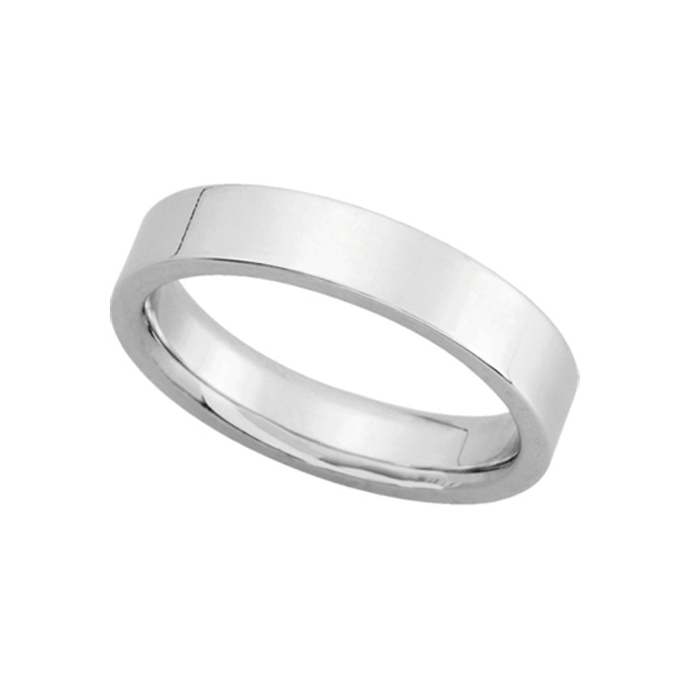 4mm Continuum Sterling Silver Flat Comfort Fit Wedding Band, Item R10208 by The Black Bow Jewelry Co.