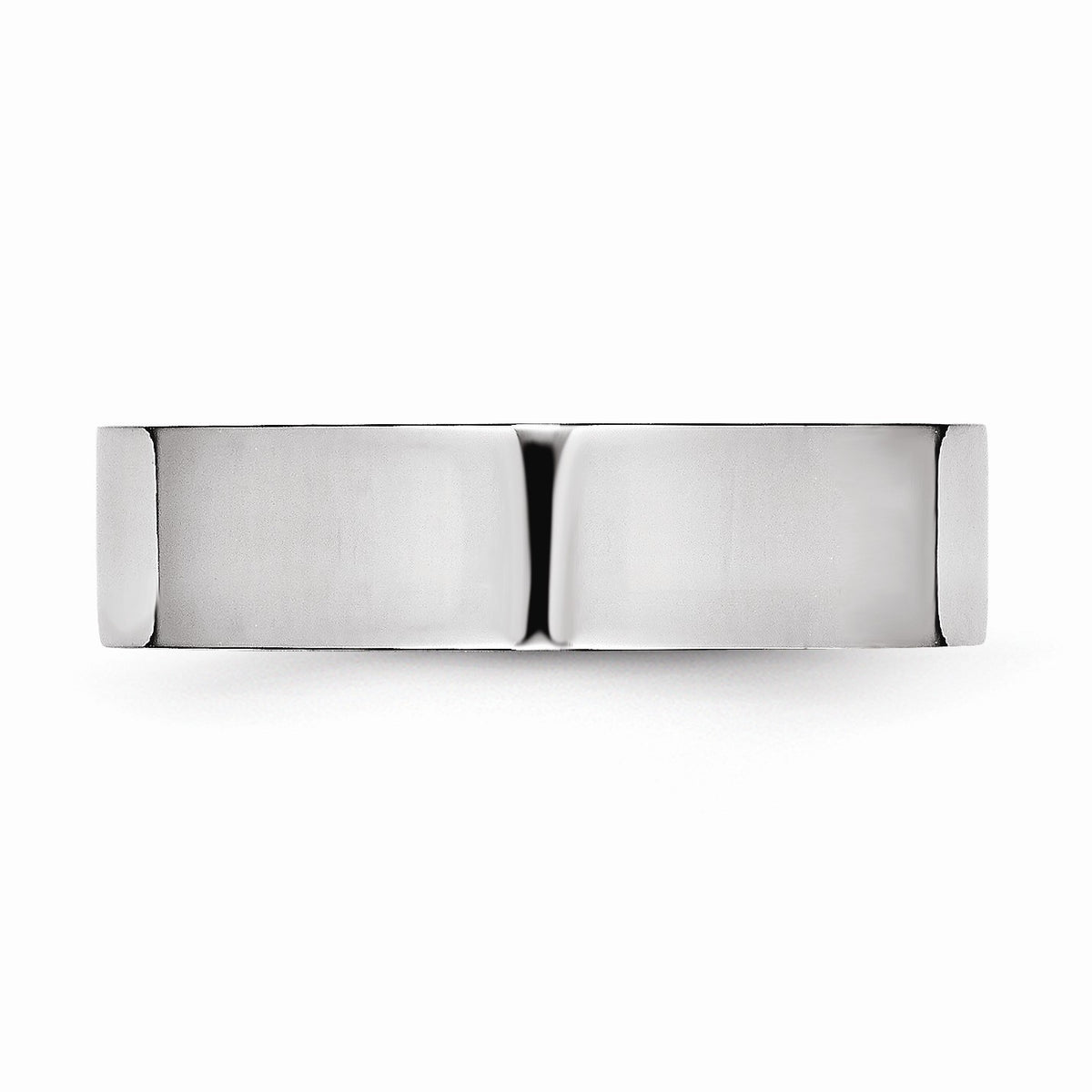 Alternate view of the 6mm Cobalt Polished Flat Standard Fit Band by The Black Bow Jewelry Co.