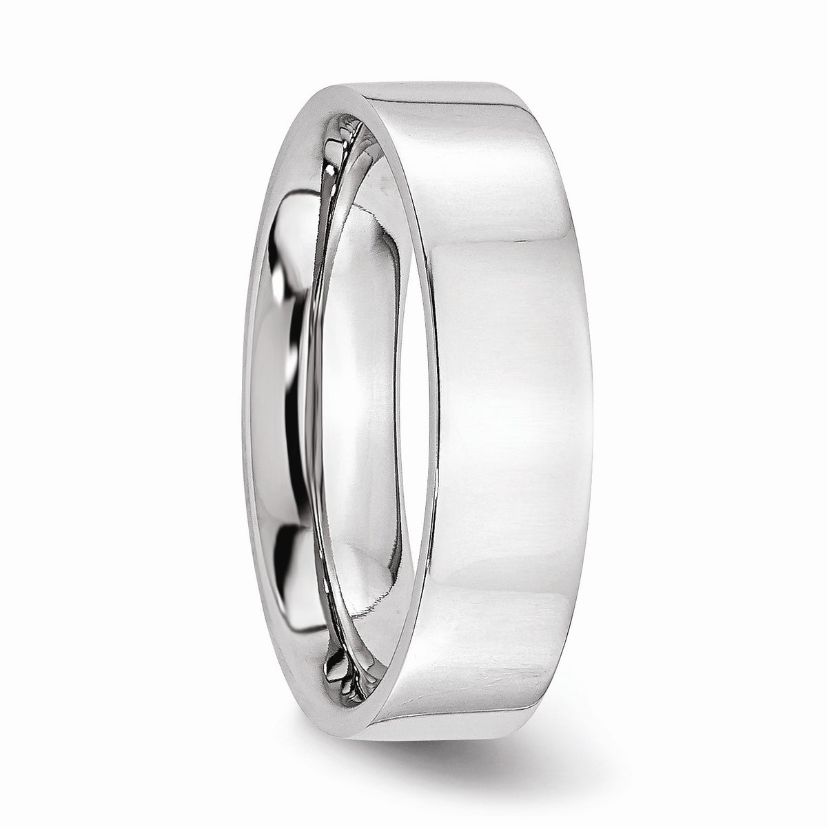 Alternate view of the 6mm Cobalt Polished Flat Standard Fit Band Size 7 by The Black Bow Jewelry Co.