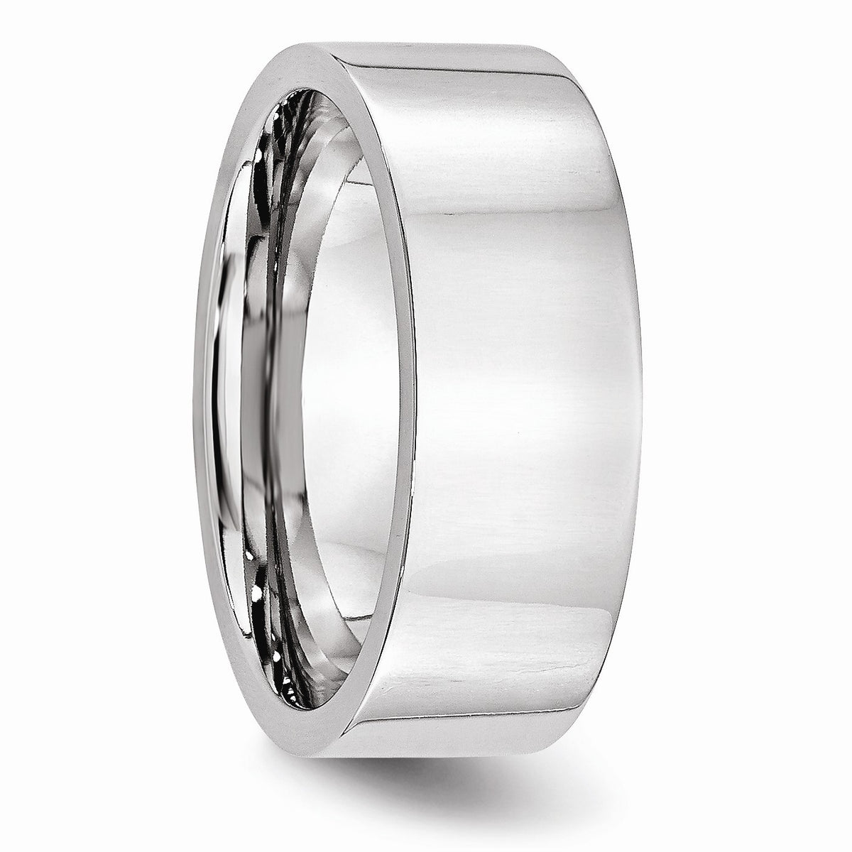 Alternate view of the 8mm Cobalt Polished Flat Standard Fit Band Size 7 by The Black Bow Jewelry Co.
