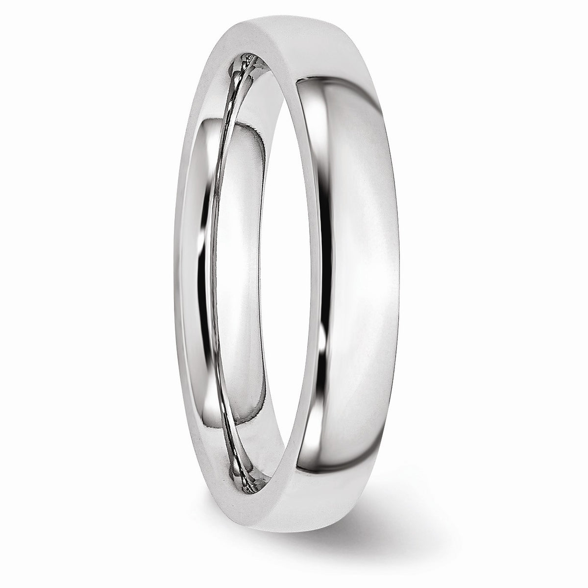 Alternate view of the 4mm Cobalt Polished Domed Standard Fit Band by The Black Bow Jewelry Co.