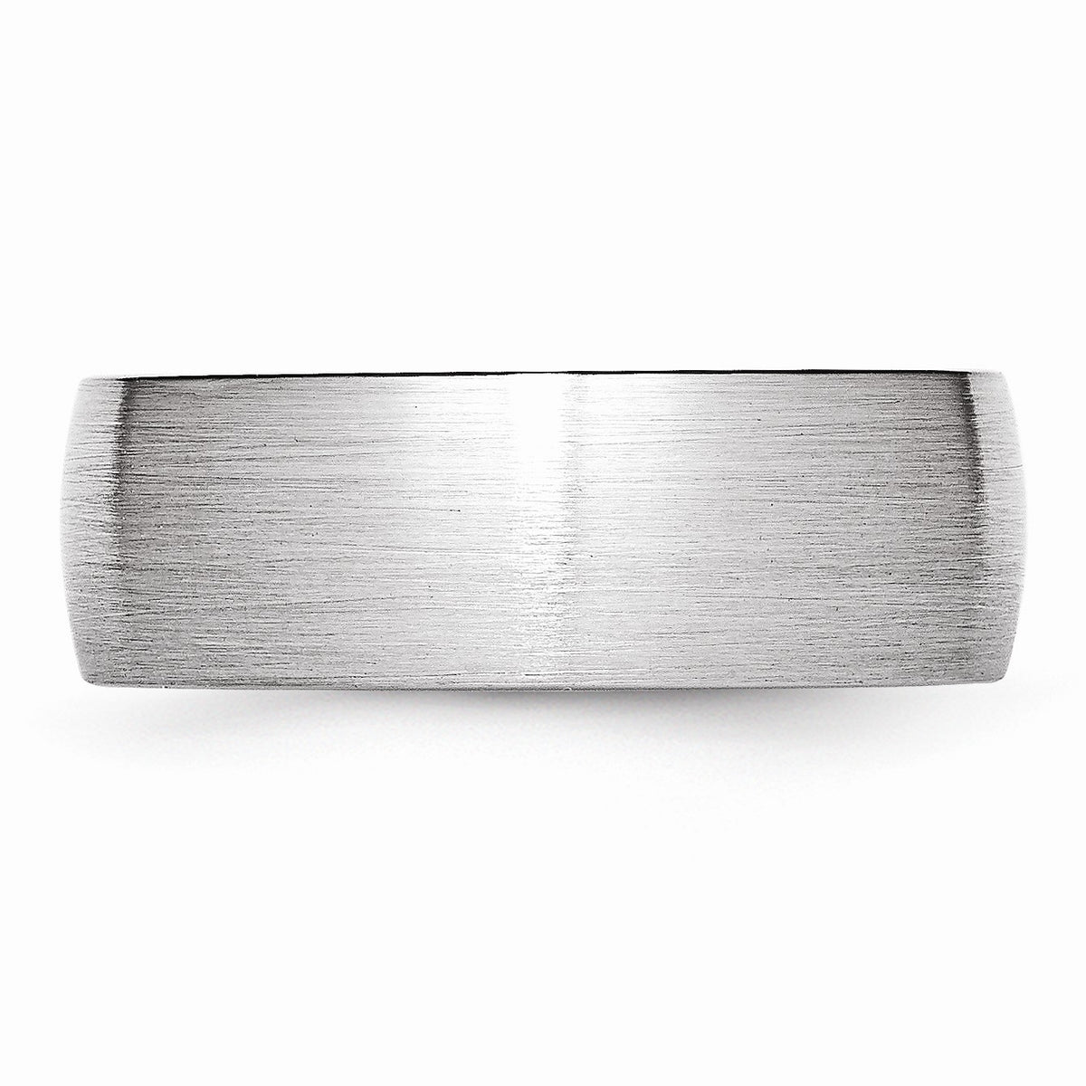 Alternate view of the 8mm Cobalt Slightly Domed Satin Standard Fit Band by The Black Bow Jewelry Co.