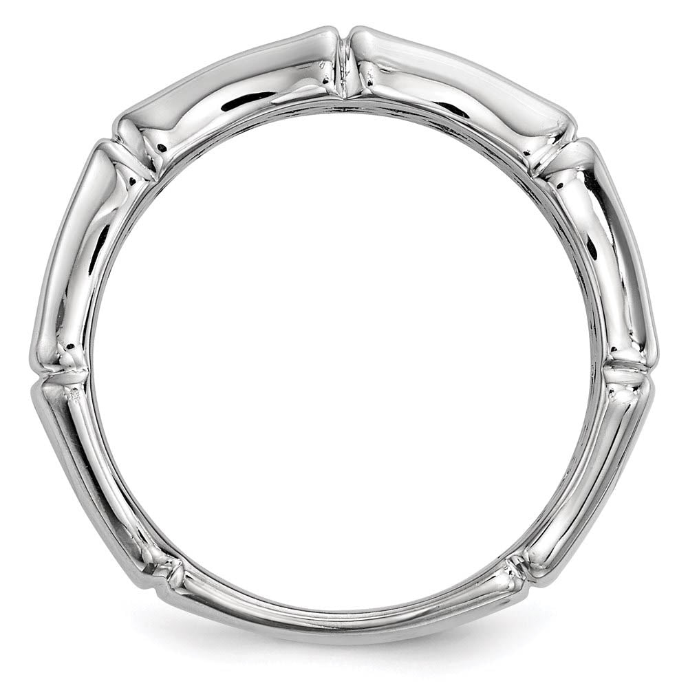 Alternate view of the 3/8 Cttw Black Diamond 7mm Men's Band in Sterling Silver by The Black Bow Jewelry Co.