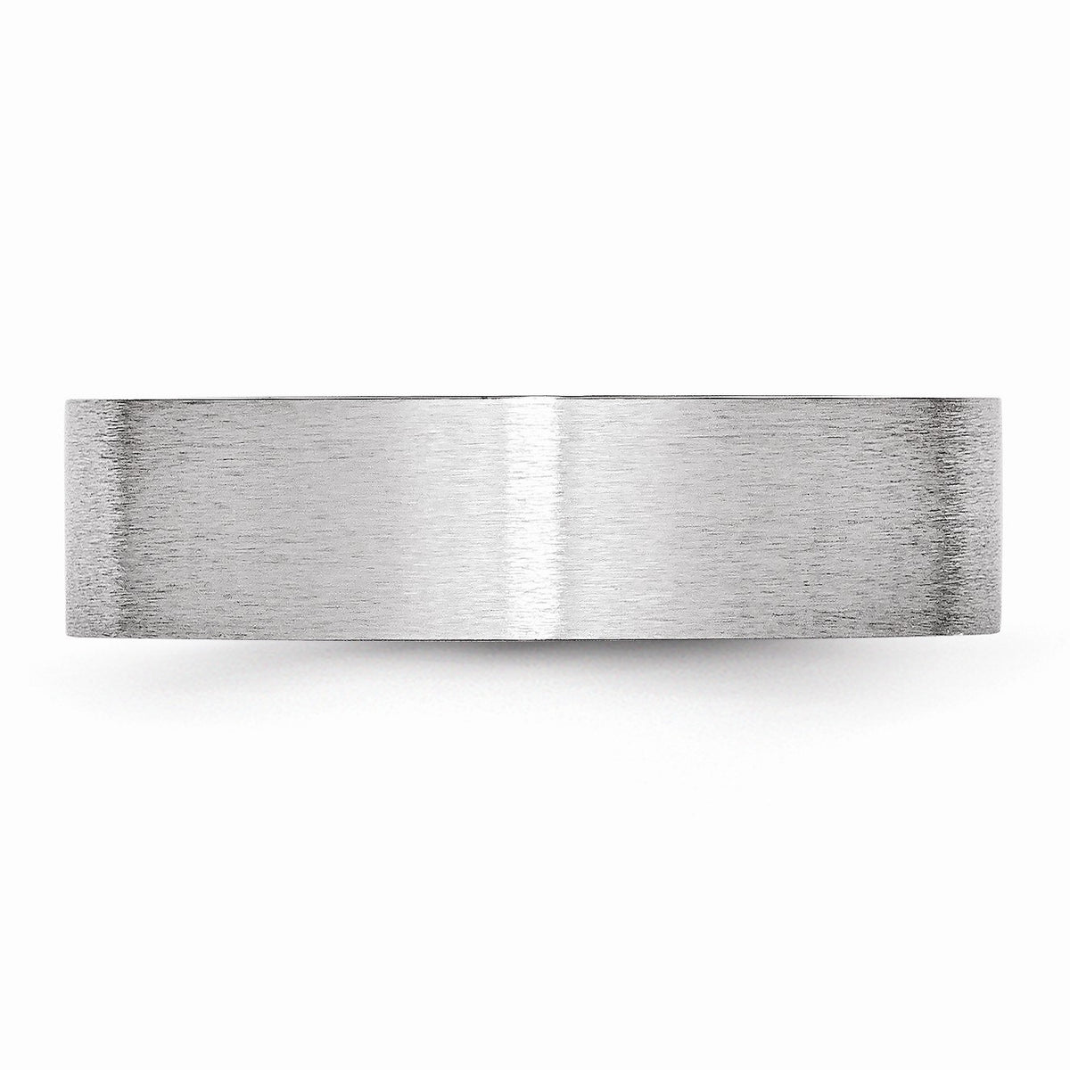 Alternate view of the 6mm Cobalt Satin Flat Comfort Fit Band by The Black Bow Jewelry Co.