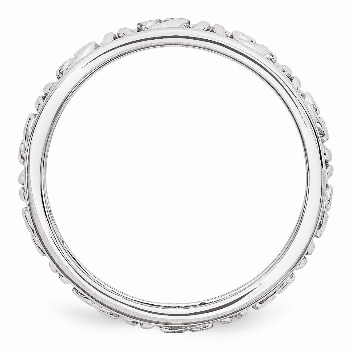 Alternate view of the 4mm Sterling Silver Stackable Expressions Cancer Zodiac Ring by The Black Bow Jewelry Co.