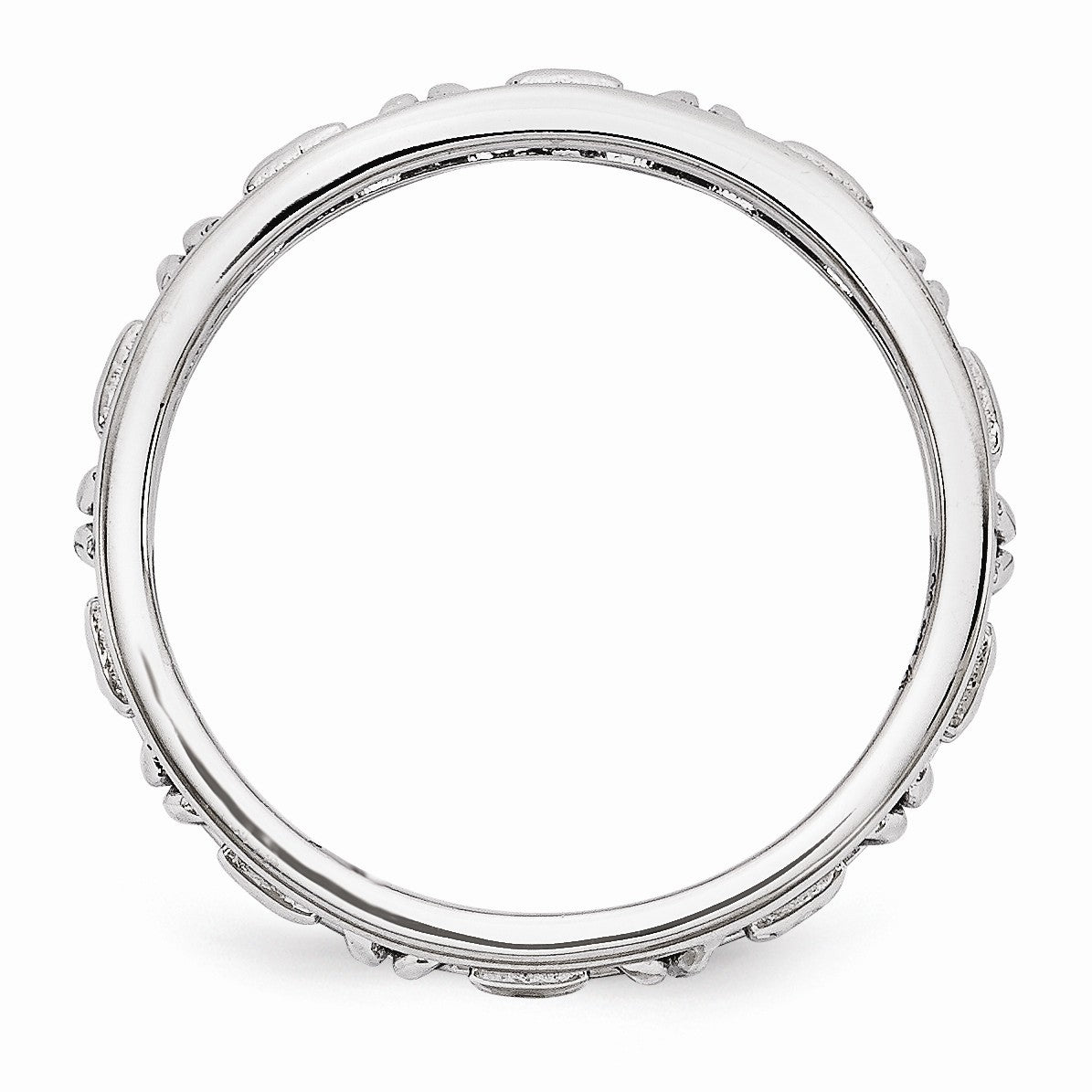 Alternate view of the 4mm Sterling Silver Stackable Expressions Gemini Zodiac Ring by The Black Bow Jewelry Co.