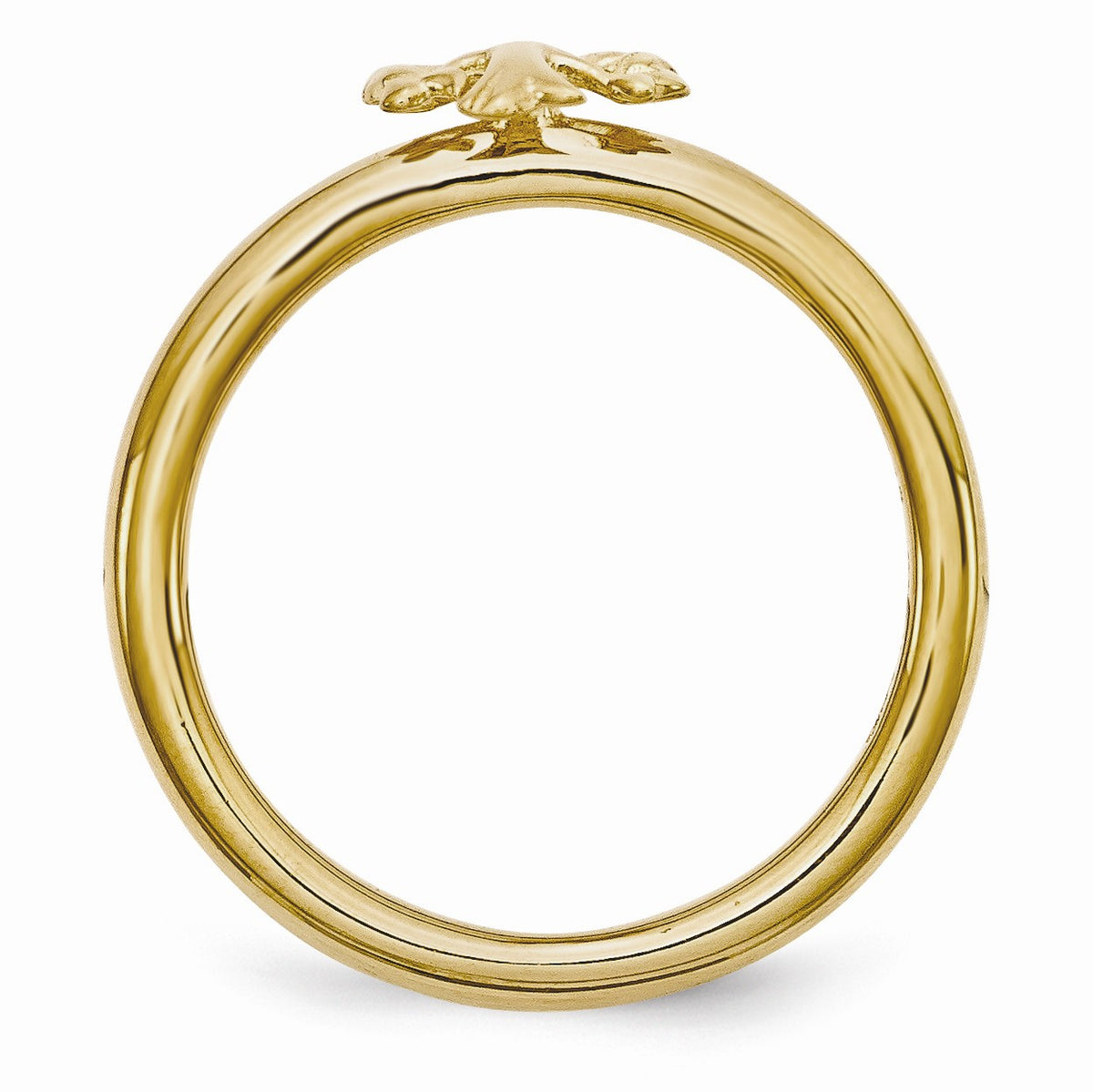 Alternate view of the Gold Tone Plated Sterling Silver Stackable Expressions 8mm Tree Ring by The Black Bow Jewelry Co.