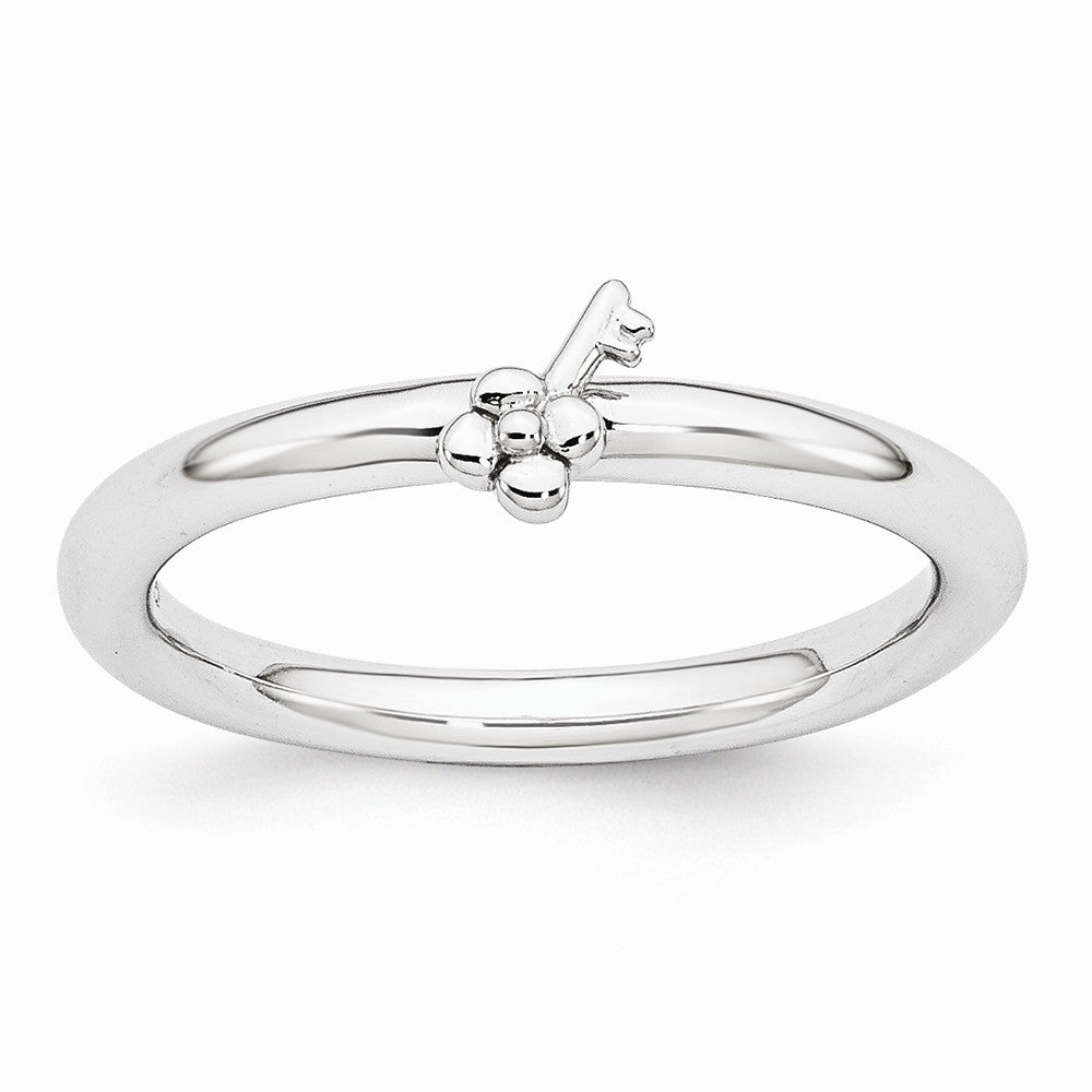 Rhodium Plated Sterling Silver Stackable Expressions 5mm Key Ring, Item R10939 by The Black Bow Jewelry Co.