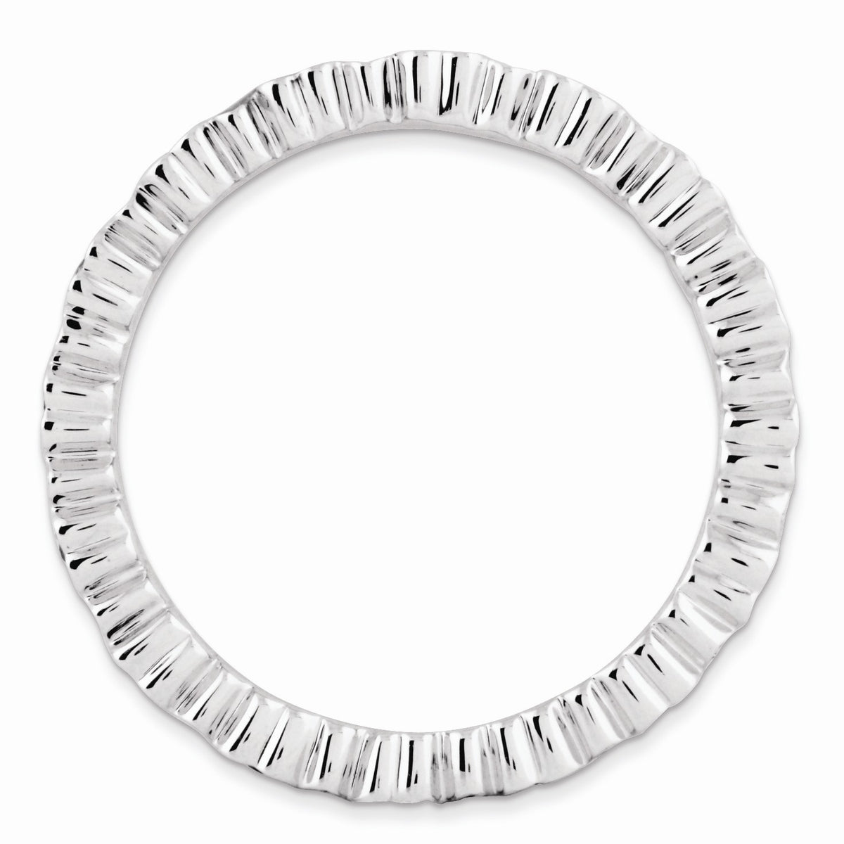 Alternate view of the 2.5mm Sterling Silver .12 Ctw Black & White Diamond Heart Stack Band by The Black Bow Jewelry Co.