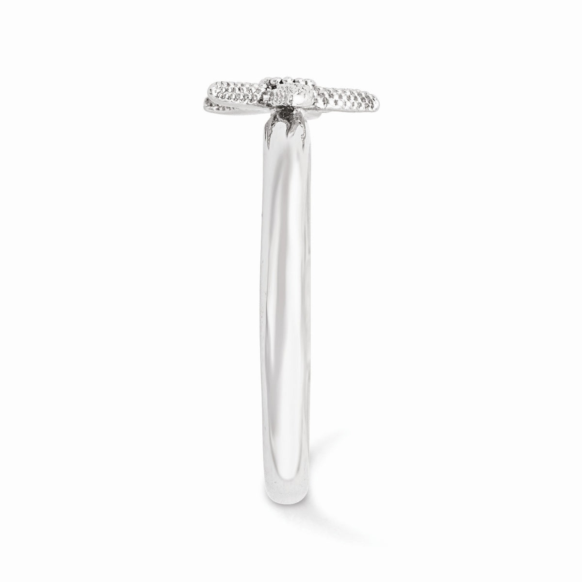 Alternate view of the Sterling Silver Stackable Expressions Garnet 10mm Starfish Ring Size 5 by The Black Bow Jewelry Co.