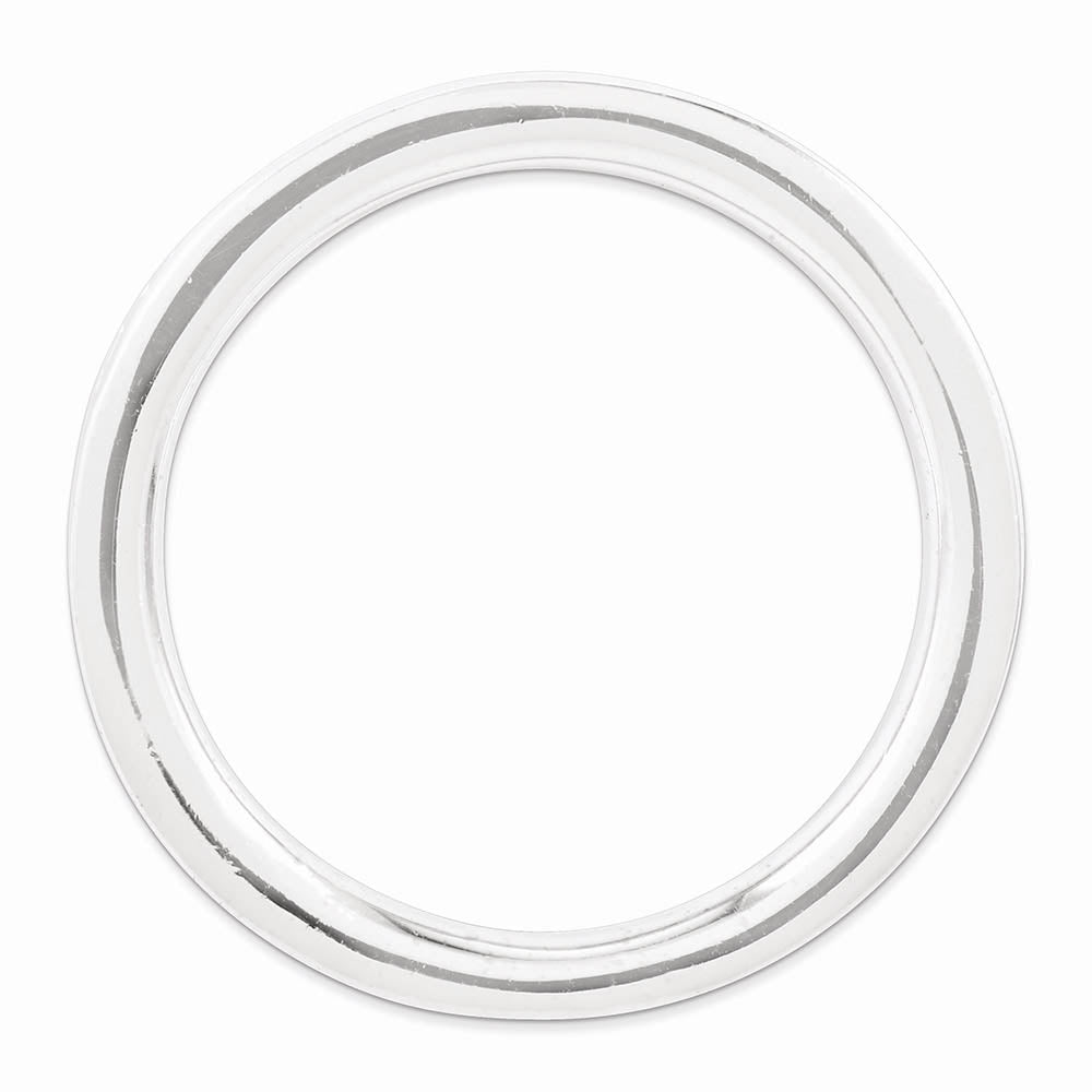 Alternate view of the 2.25mm Sterling Silver Stackable Rhodium Plated Channeled Band by The Black Bow Jewelry Co.