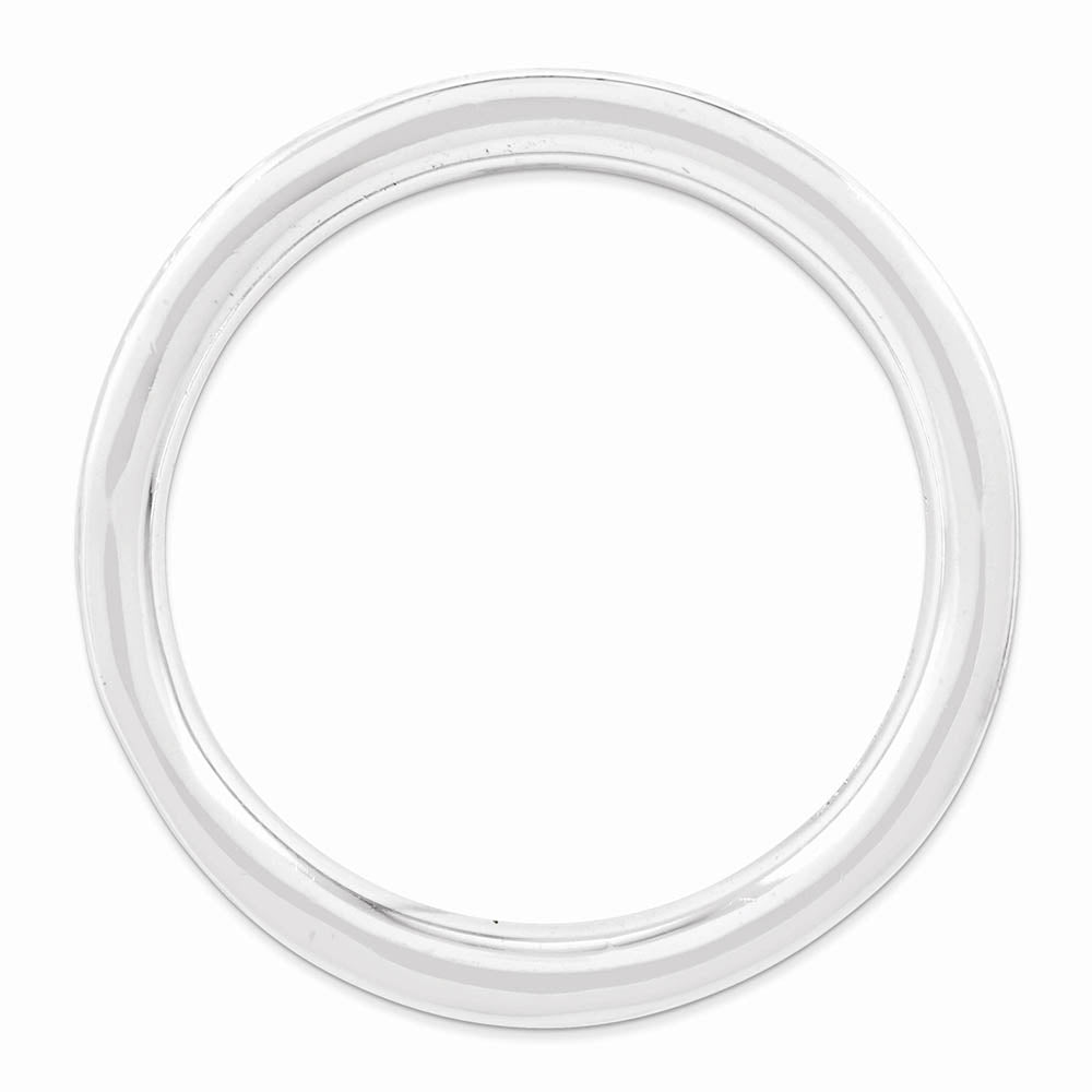 Alternate view of the 2.25mm Sterling Silver Stackable Rose Gold Tone Plated Channeled Band by The Black Bow Jewelry Co.