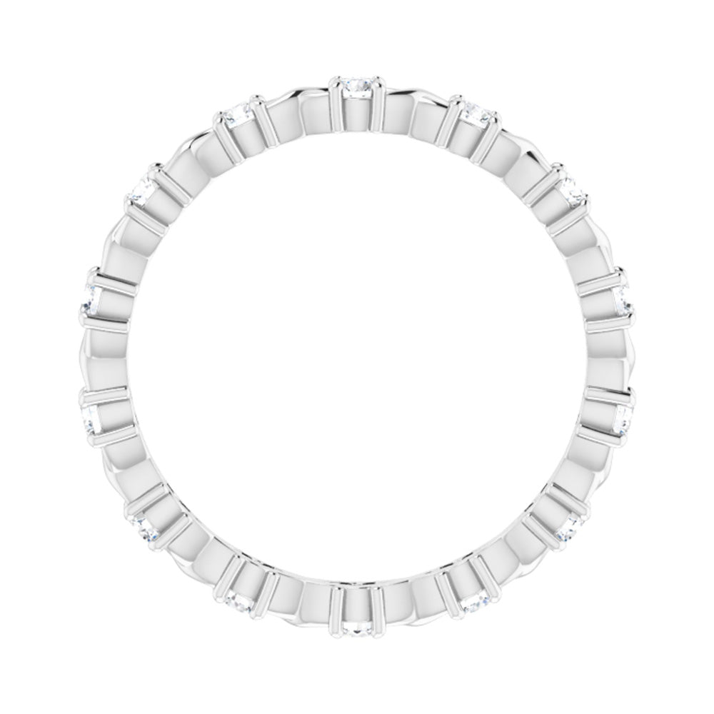 Alternate view of the 1.75mm 14K White Gold 1/4 CTW Diamond Eternity Band by The Black Bow Jewelry Co.