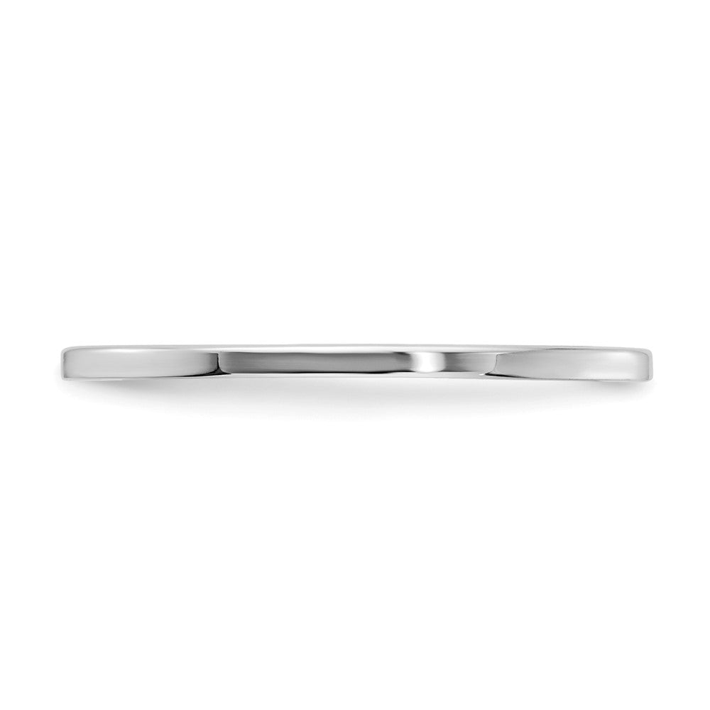 Alternate view of the 1.2mm 10k White Gold Polished Flat Stackable Band by The Black Bow Jewelry Co.