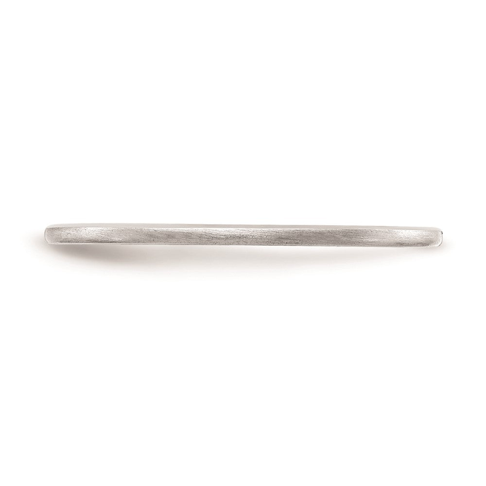Alternate view of the 1.2mm 10k White Gold Half Round Satin Stackable Band by The Black Bow Jewelry Co.