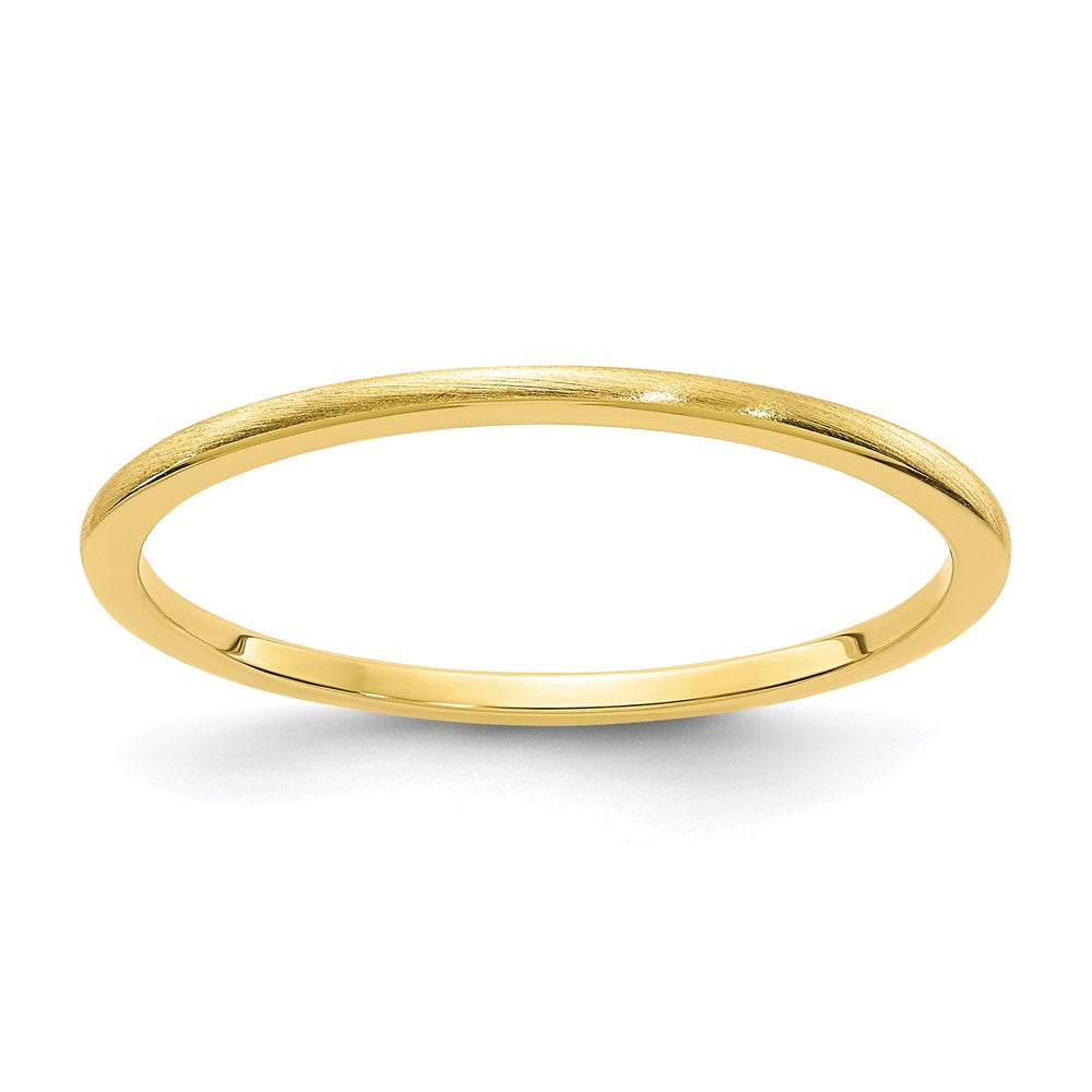 1.2mm 10k Yellow Gold Half Round Satin Stackable Band, Item R11343 by The Black Bow Jewelry Co.