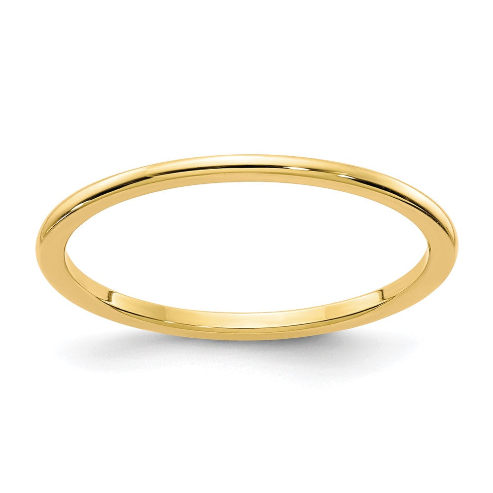 1.2mm 14k Yellow Gold Polished Half Round Stackable Band, Item R11349 by The Black Bow Jewelry Co.