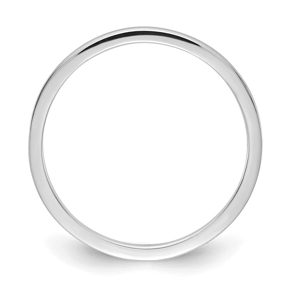 Alternate view of the 1.2mm 14k White Gold Flat Satin Stackable Band by The Black Bow Jewelry Co.