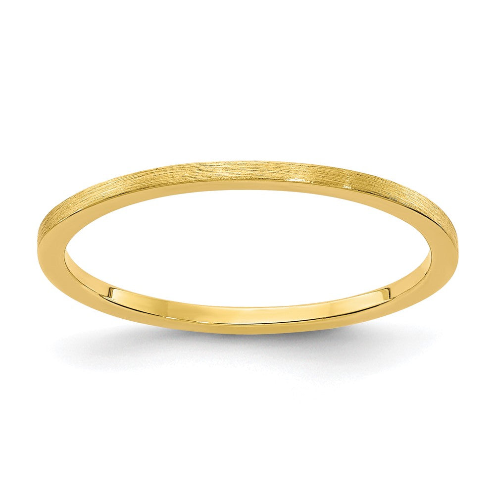 1.2mm 14k Yellow Gold Flat Satin Stackable Band, Item R11367 by The Black Bow Jewelry Co.
