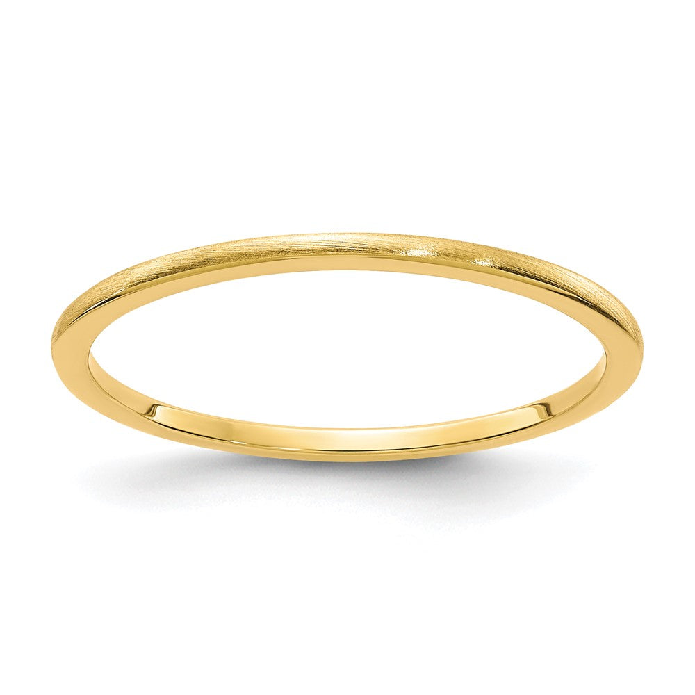 1.2mm 14k Yellow Gold Half Round Satin Stackable Band, Item R11370 by The Black Bow Jewelry Co.