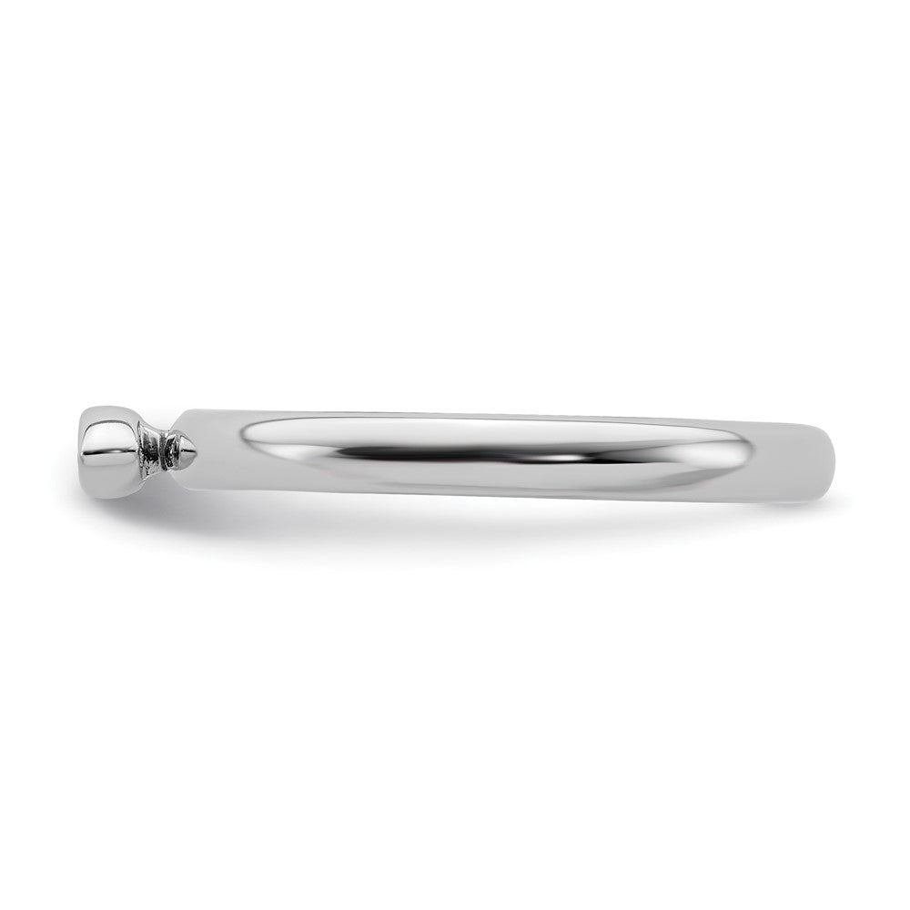 Alternate view of the Sterling Silver Marquise Lab Created Ruby Solitaire Stackable Ring by The Black Bow Jewelry Co.