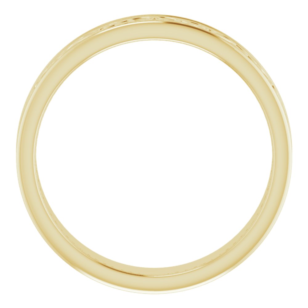 Alternate view of the Men's 5mm 14K Yellow Gold Celtic Inspired Standard Fit Band by The Black Bow Jewelry Co.