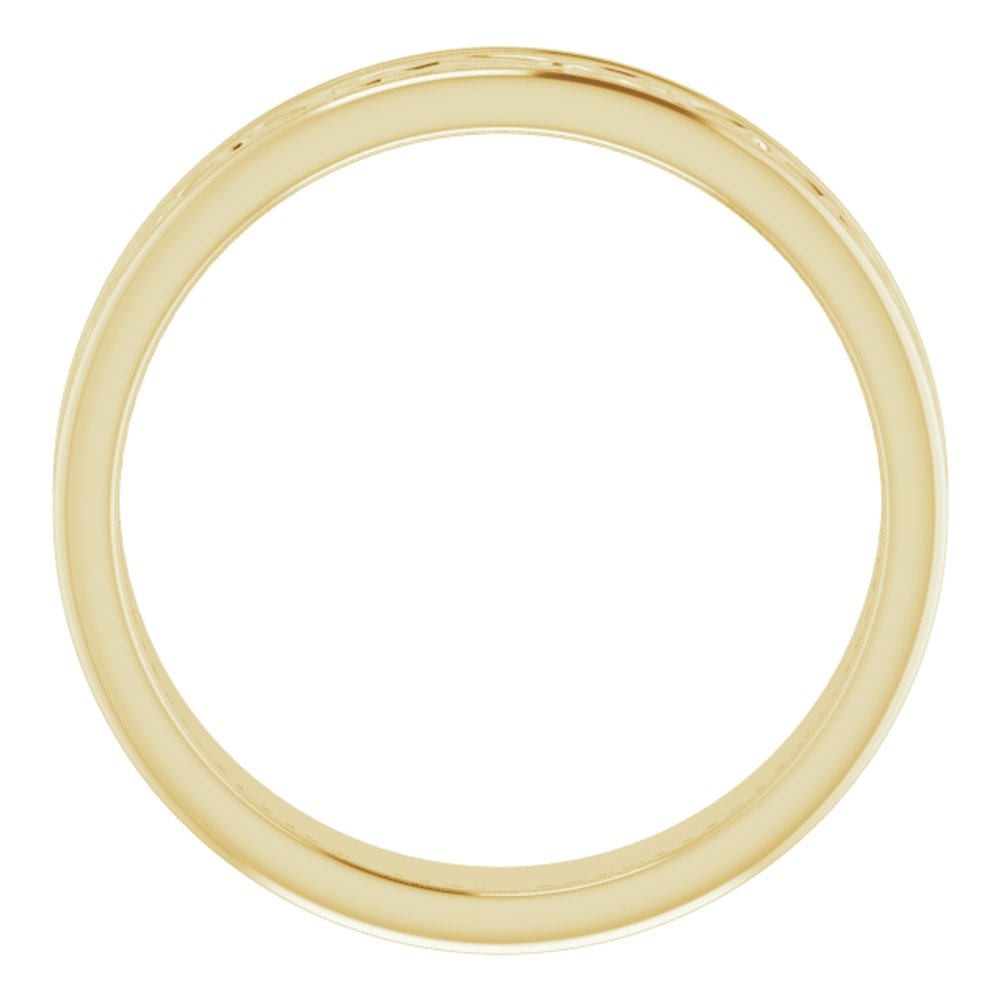 Alternate view of the Men's 7mm 14K Yellow Gold Celtic Inspired Standard Fit Band by The Black Bow Jewelry Co.