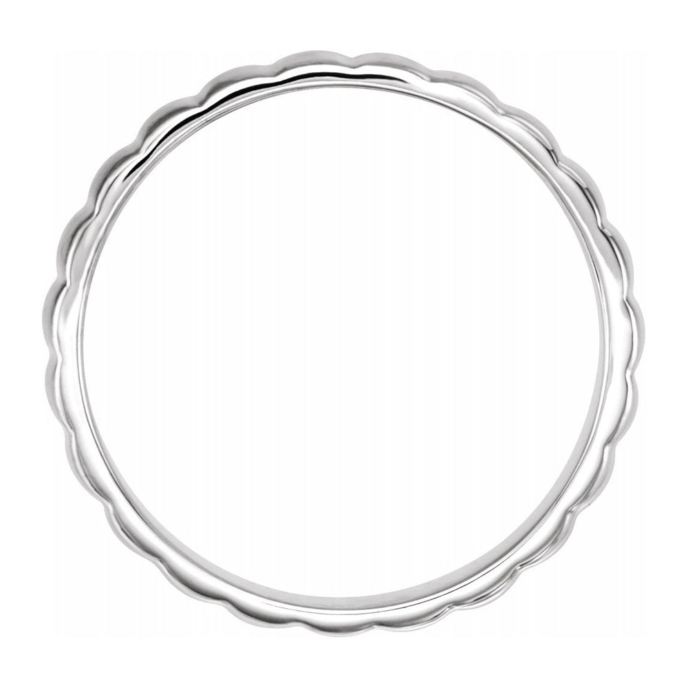 Alternate view of the 6mm 14K White Gold Polished Grooved Standard Fit Band by The Black Bow Jewelry Co.