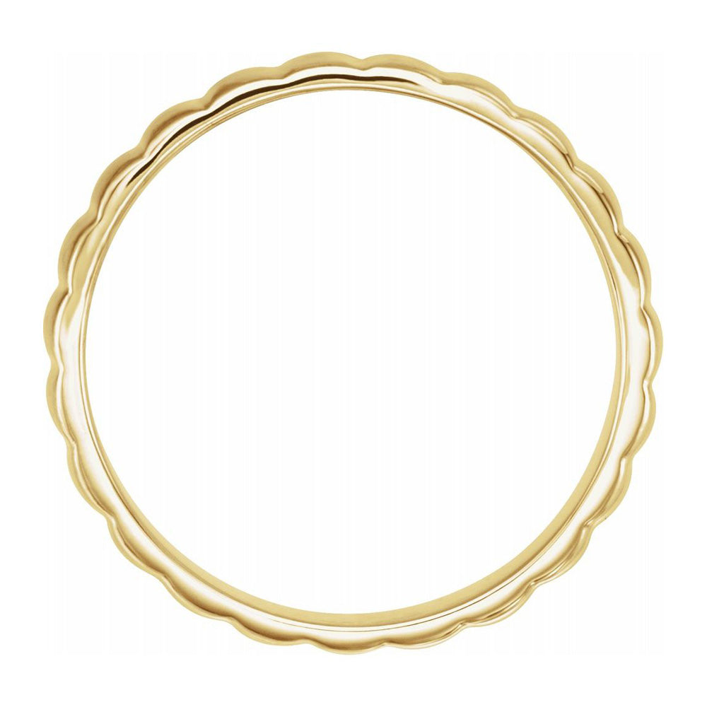 Alternate view of the 6mm 14K Yellow Gold Polished Grooved Standard Fit Band by The Black Bow Jewelry Co.