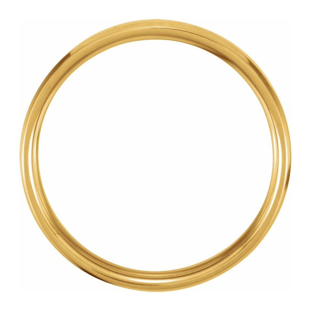 Alternate view of the 4mm 10K Yellow Gold Polished Beveled Edge Comfort Fit Band by The Black Bow Jewelry Co.