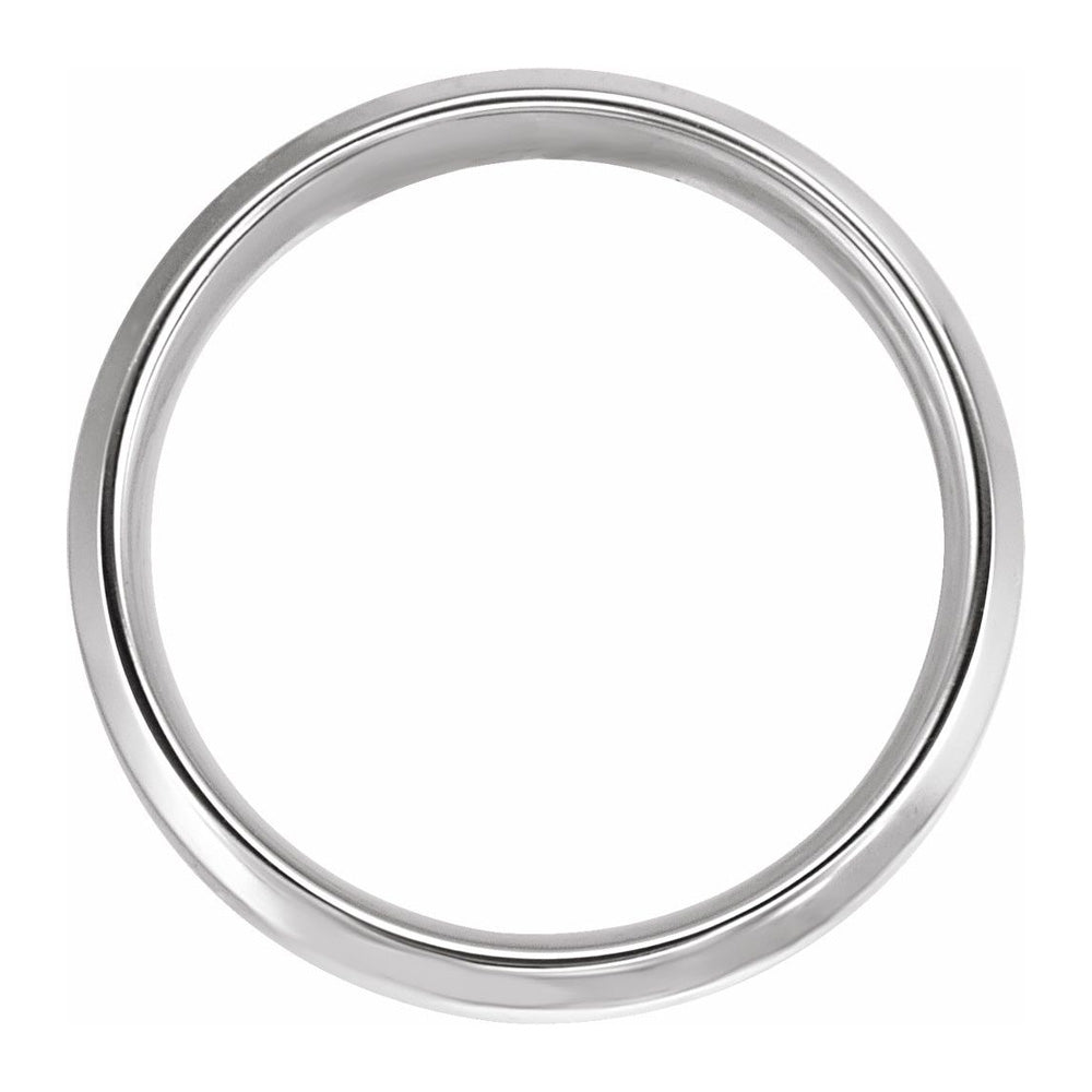 Alternate view of the 6mm 14K White & Yellow Gold Beveled Edge Comfort Fit Band by The Black Bow Jewelry Co.