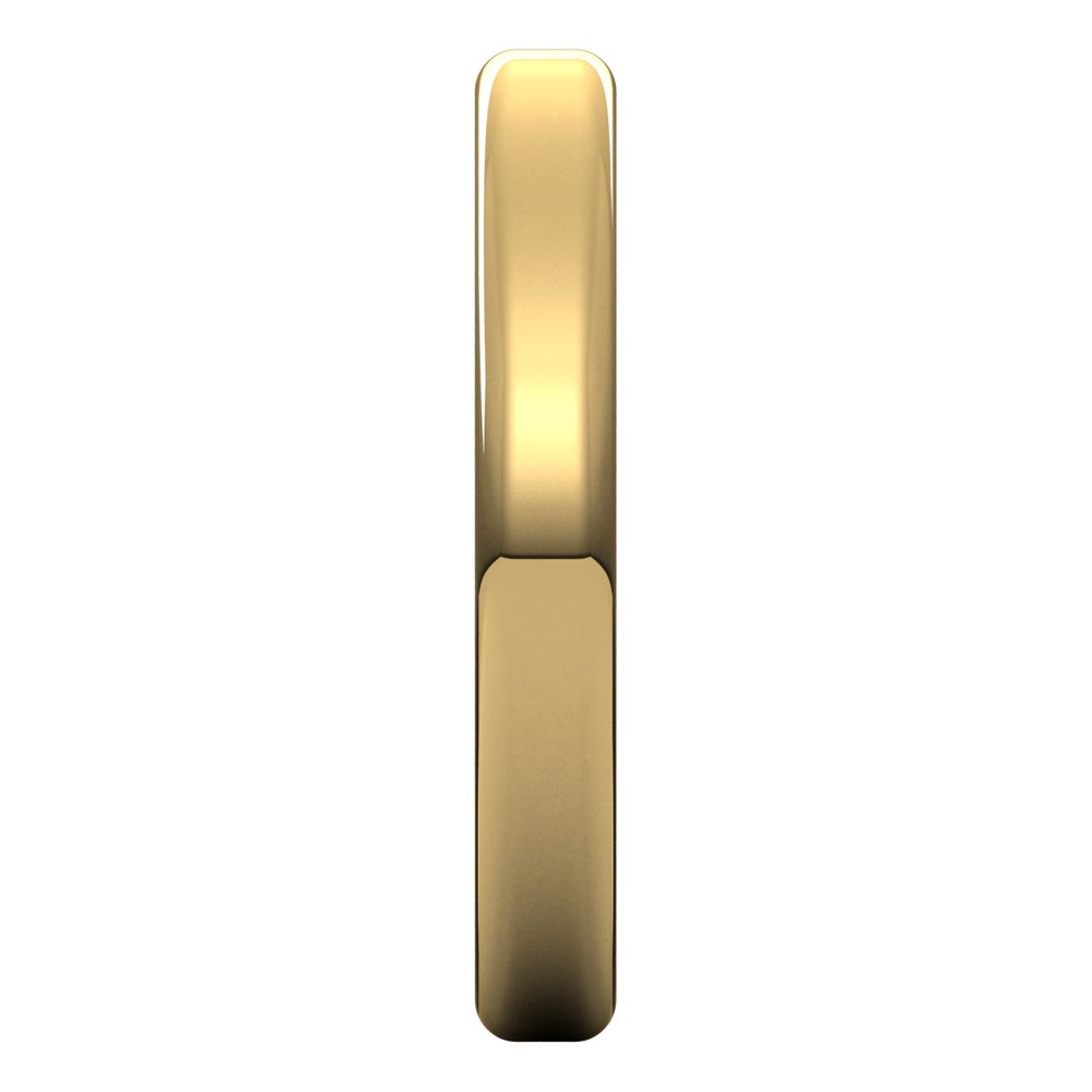 Alternate view of the 3mm 14K Yellow Gold Polished Round Edge Comfort Fit Flat Band by The Black Bow Jewelry Co.