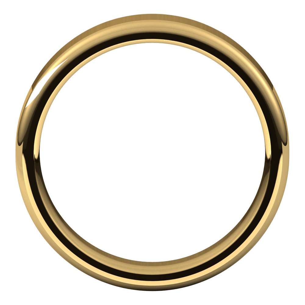 Alternate view of the 5mm 10K Yellow Gold Polished Round Edge Comfort Fit Flat Band by The Black Bow Jewelry Co.