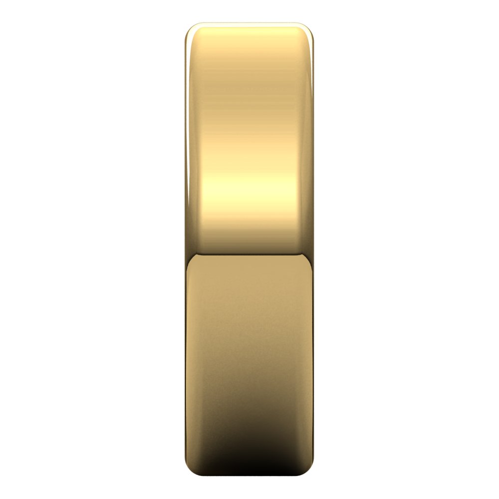 Alternate view of the 6mm 14K Yellow Gold Polished Round Edge Comfort Fit Flat Band by The Black Bow Jewelry Co.