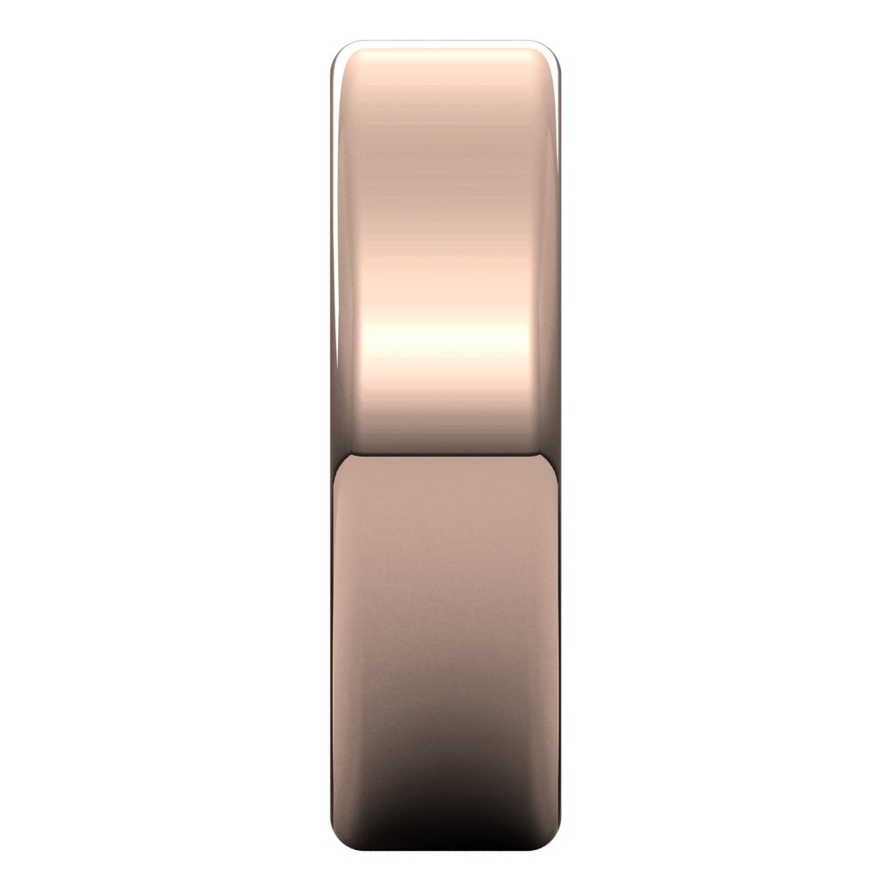 Alternate view of the 6mm 14K Rose Gold Polished Round Edge Comfort Fit Flat Band by The Black Bow Jewelry Co.