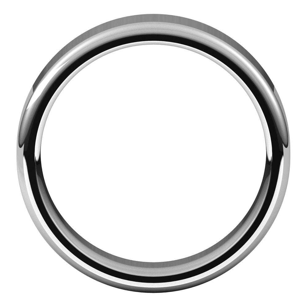 Alternate view of the 6mm Platinum Polished Round Edge Comfort Fit Flat Band by The Black Bow Jewelry Co.