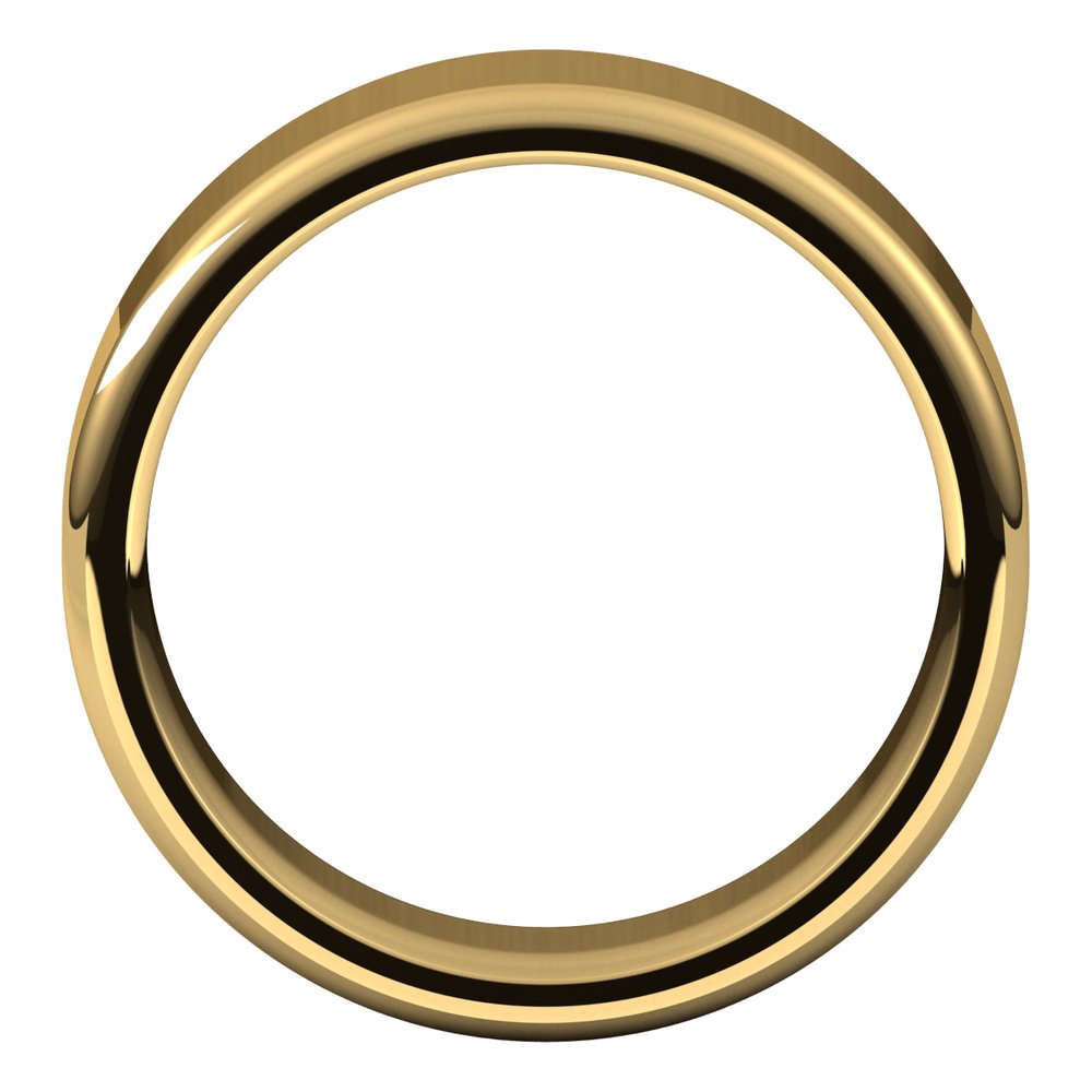 Alternate view of the 7mm 14K Yellow Gold Polished Round Edge Comfort Fit Flat Band by The Black Bow Jewelry Co.