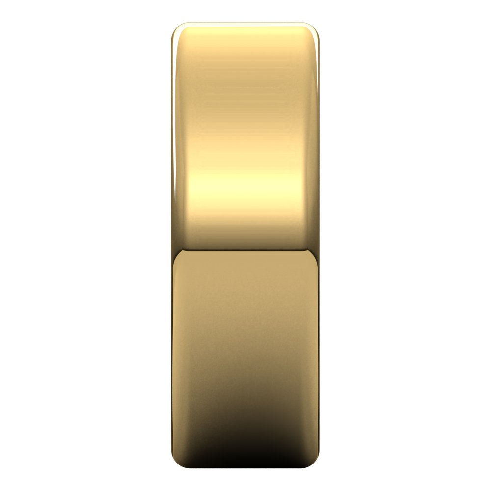 Alternate view of the 7mm 14K Yellow Gold Polished Round Edge Comfort Fit Flat Band by The Black Bow Jewelry Co.