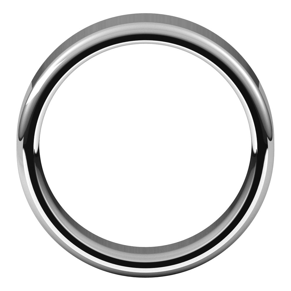 Alternate view of the 7mm 10K White Gold Polished Round Edge Comfort Fit Flat Band by The Black Bow Jewelry Co.