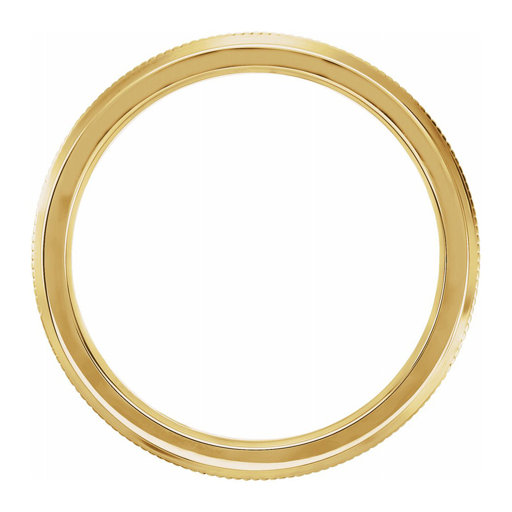 Alternate view of the 2.5mm 14K Yellow Gold Knife Edge Standard Fit Band by The Black Bow Jewelry Co.